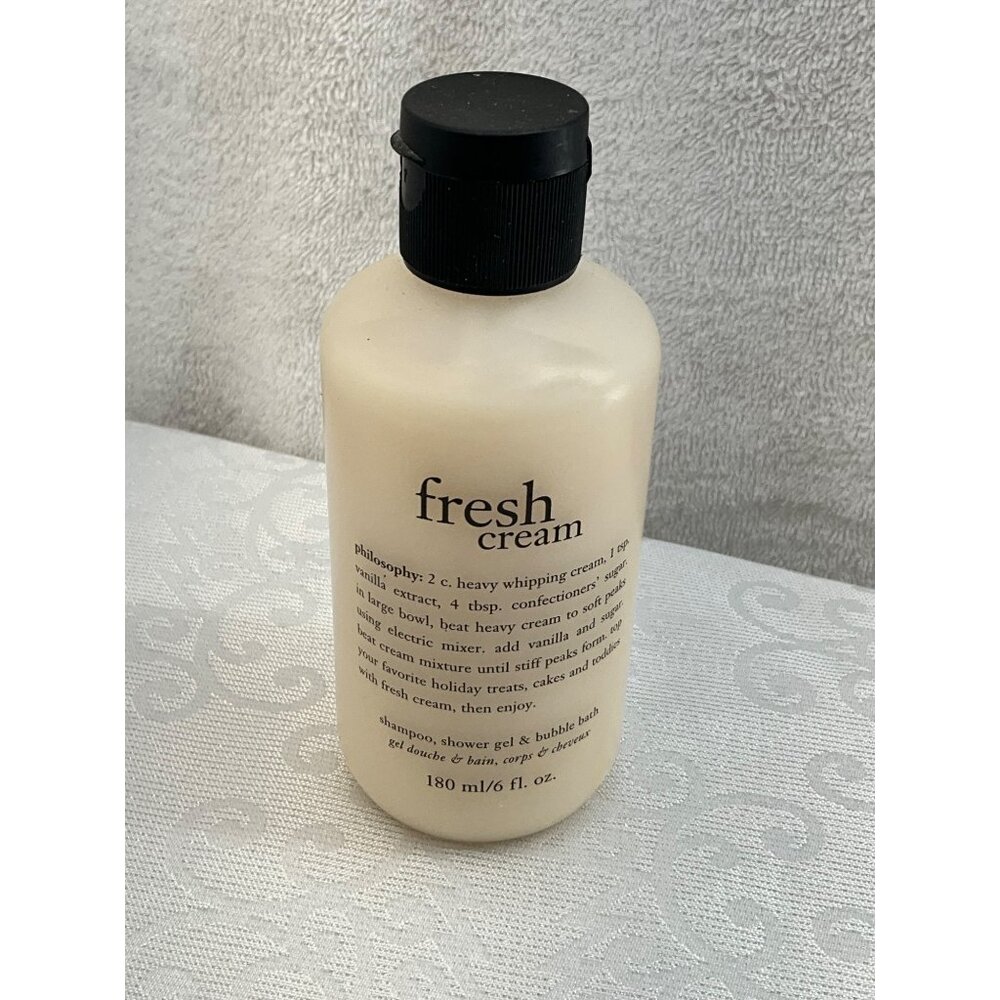 Philosophy Fresh Cream Shampoo/Shower Gel & Bubble Bath 6 Oz Hydrating Cleanser‎